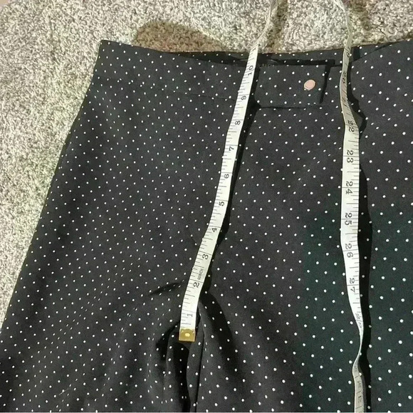 Zara Basic Women's Size S Black White Polka Dot Dress Ankle Pants Slacks - Picture 4 of 9